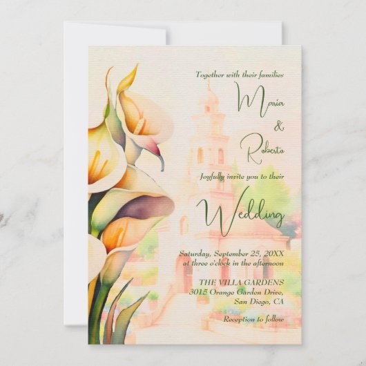 Kleurrijke Bloemenstad Rustieke Mexicaanse bruilof Kaart (Voorkant)