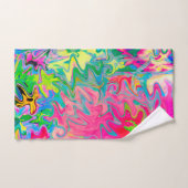 Kleurrijke Bloementuin Abstracte Collage Bad Handdoek (Handdoek)