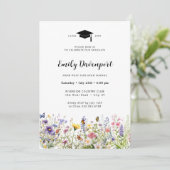 Kleurrijke bloementuin Afstuderen foto op de achte Kaart (Staand voorkant)