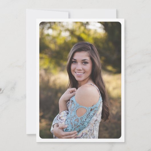 Kleurrijke bloementuin Afstuderen foto op de achte Kaart (Achterkant)