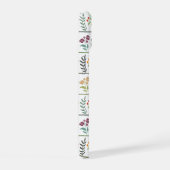 Kleurrijke bloementuin botanische streepkunst iPhone 15 case (Rechterkant)
