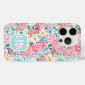 Kleurrijke Bloementuin Geborduurd Case-Mate iPhone Case (Achterkant (horizontaal))