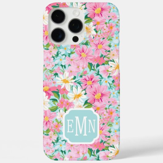 Kleurrijke Bloementuin Geborduurd Case-Mate iPhone Case (Achterkant)