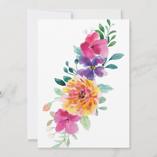 Kleurrijke bloementuin islamitische moslim bruilof kaart (Achterkant)