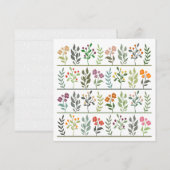 Kleurrijke bloementuin kunstkaart feestdagenkaart (Voorkant / Achterkant)