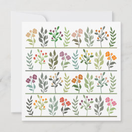 Kleurrijke bloementuin kunstkaart feestdagenkaart