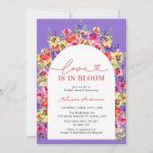 Kleurrijke bloementuin Liefde in Bloom Vrijgezelle Kaart (Voorkant)