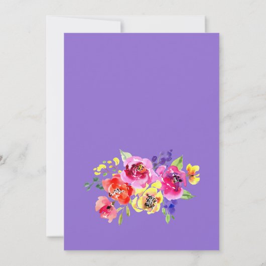 Kleurrijke bloementuin Liefde in Bloom Vrijgezelle Kaart (Achterkant)