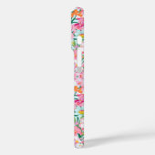 Kleurrijke bloementuin met monogram Case-Mate iPhone case (Achterkant / Links)