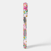 Kleurrijke bloementuin met monogram Case-Mate iPhone case (Achterkant / Rechts)