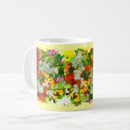 Kleurrijke bloementuin Mok (Voorkant links)