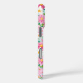 Kleurrijke Bloementuin Monogram Case-Mate iPhone Case (Achterkant / Rechts)