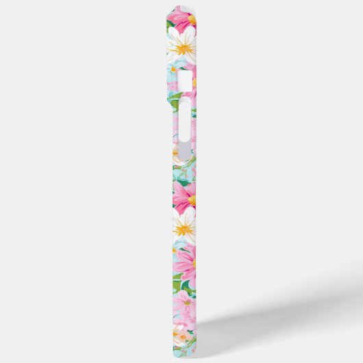 Kleurrijke Bloementuin Monogram Case-Mate iPhone Case (Achterkant / Links)