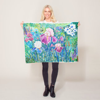 Kleurrijke Bloementuin Olie Pastel Art Deken