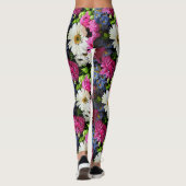 Kleurrijke bloementuin ontwerp  leggings (Achterkant)
