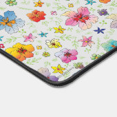 Kleurrijke bloementuin patroon modern bureaumat (Hoek)