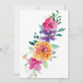 Kleurrijke Bloementuin Spaans Vrijgezellenfeest Kaart (Achterkant)