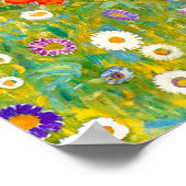  kleurrijke bloementuin van Gustav Klimt Poster (Hoek)