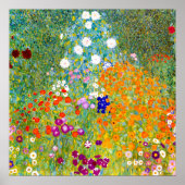  kleurrijke bloementuin van Gustav Klimt Poster (Voorkant)