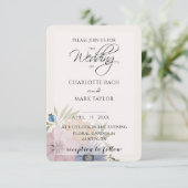 Kleurrijke Bloementuin Waterverf Uitnodiging (Staand voorkant)