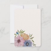 Kleurrijke Bloementuin Waterverf Uitnodiging (Achterkant)