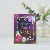 Kleurrijke Bloemenvlinder Hebben Een Magische Verj Briefkaart (Staand voorkant)