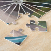 Kleurrijke bloemenwinkel met fietspuzzel legpuzzel (Zijkant)