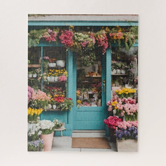 Kleurrijke bloemenwinkel puzzel (Verticaal)