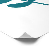 kleurrijke bloemetjes groene gele wand poster (Hoek)