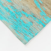 Kleurrijke bloemetjes,  houten rand. fleece deken (Hoek)