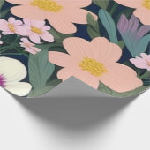 Kleurrijke bloemetjes roze heerlijk Cadeau Label Cadeaupapier (Hoek)