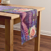 kleurrijke bloemetjeskunst korte tafelloper (Voorbeeld)