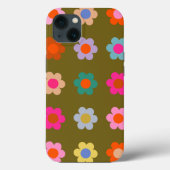  kleurrijke bloemige Abstracte retro bloemen Case-Mate iPhone Case (Achterkant)