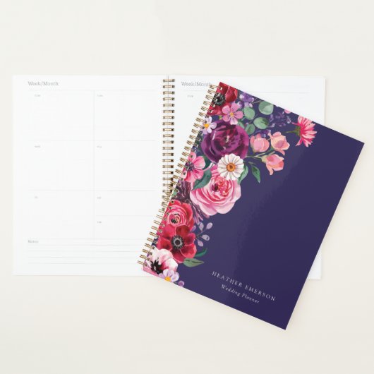 Kleurrijke Bloemige Bruiloft Planner (Display)