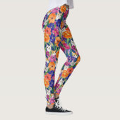 Kleurrijke bloemige katten leggings (Rechts)