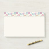 Kleurrijke bloemige notities ontwerp post-it® notes (Op bureau)