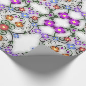 Kleurrijke bloemige Ornamenten Cadeaupapier (Hoek)