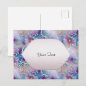 Kleurrijke Bloemige Parelmoeren Ansichtkaart Briefkaart (Voorkant / Achterkant)