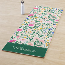 Kleurrijke Bloemige Persoonlijke Yogamat