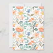 Kleurrijke Bloemige Platte Bedankkaart (Achterkant)