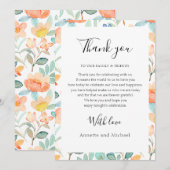 Kleurrijke Bloemige Platte Bedankkaart (Voorkant / Achterkant)