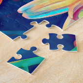 Kleurrijke Bloemige Prisma Legpuzzel (Zijkant)