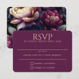 Kleurrijke Bloemige Stemming RSVP Kaartje