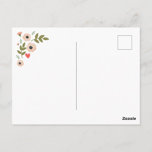 Kleurrijke bloemige Valentijnsdag  Briefkaart (Achterkant)