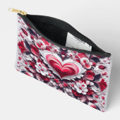 Kleurrijke, bloemige Valentijnsdag hart Etui (Open)