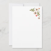 Kleurrijke bloemige Valentijnsdag  Kaart (Achterkant)