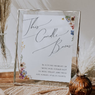 Kleurrijke bloemkool Dit kaarsbord brandt Poster