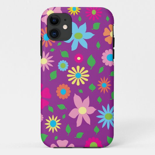 Kleurrijke bloemkunst Case-Mate iPhone case (Achterkant)