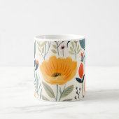 Kleurrijke bloemkunst koffiemok (Center)