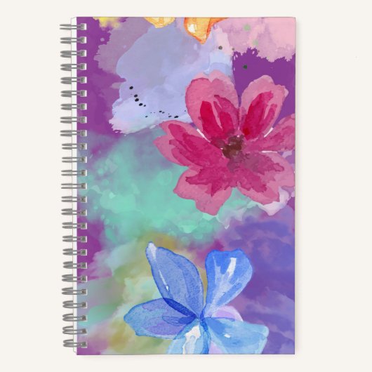 Kleurrijke bloemkunst notitieboek (Voorkant)